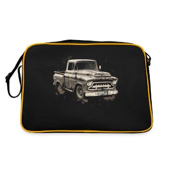 Camion Vintage Old Classic School American Pickup - Sac Retro - noir/or - Dos
