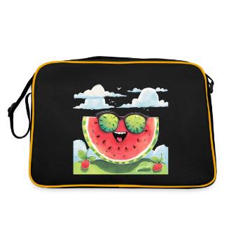 Mignon Watermelon Party Summer Melon Fruit - Sac Retro - noir/or - Dos