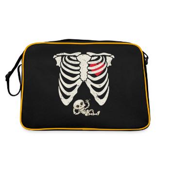 Annonce de grossesse squelette XRay Baby Lust - Sac Retro - noir/or - Dos