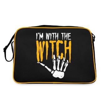 Je suis avec le mari du couple drôle de sorcière - Sac Retro - noir/or - Dos
