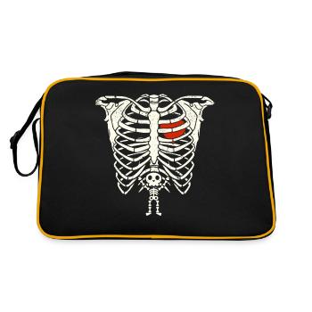Annonce de grossesse squelette XRay Baby Lust - Sac Retro - noir/or - Dos