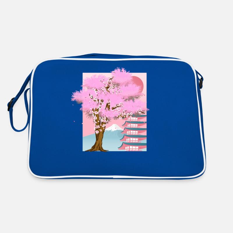 Kirschblüten Baum Japan Ästhetik Geschenk Sakura Retro Tasche
