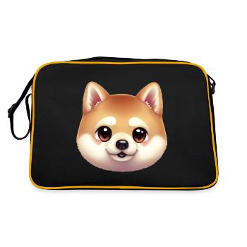 Œuvre d’art classique Shiba Inu - Sac Retro - noir/or - Dos