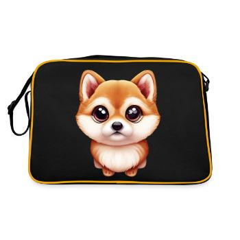 Shiba Inu Masterpiece - Retro Bag - black/gold - Back