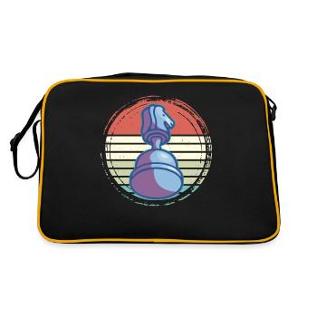 Vintage Chess Piece Retro Chess Piece - Retro Bag - black/gold - Back