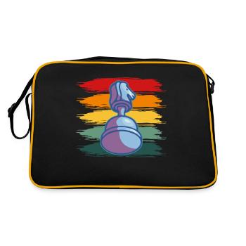 Pièce d’échecs vintage Pièce d’échecs rétro - Sac Retro - noir/or - Dos