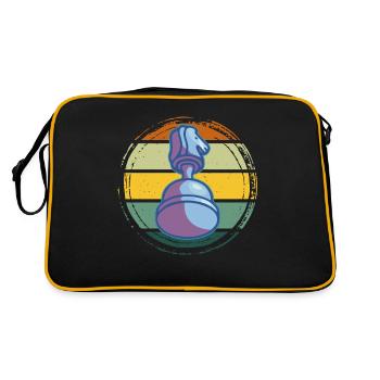 Pièce d’échecs vintage Pièce d’échecs rétro - Sac Retro - noir/or - Dos