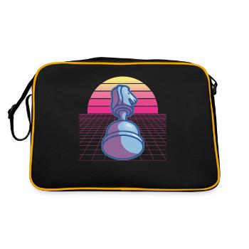 Pièce d’échecs vintage Pièce d’échecs rétro - Sac Retro - noir/or - Dos