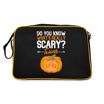Savez-vous ce qui est vraiment effrayant Gémeaux - Sac Retro - noir/or - Dos