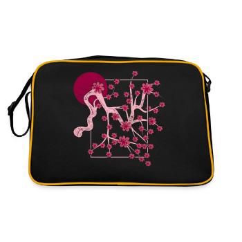Culture japonaise Sakura Moon Cadeau Fleur de Cerisier - Sac Retro - noir/or - Dos