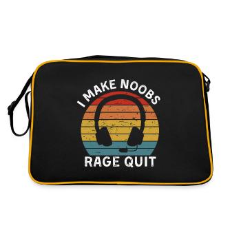 I make noobs rage quit - Retro Bag - black/gold - Back