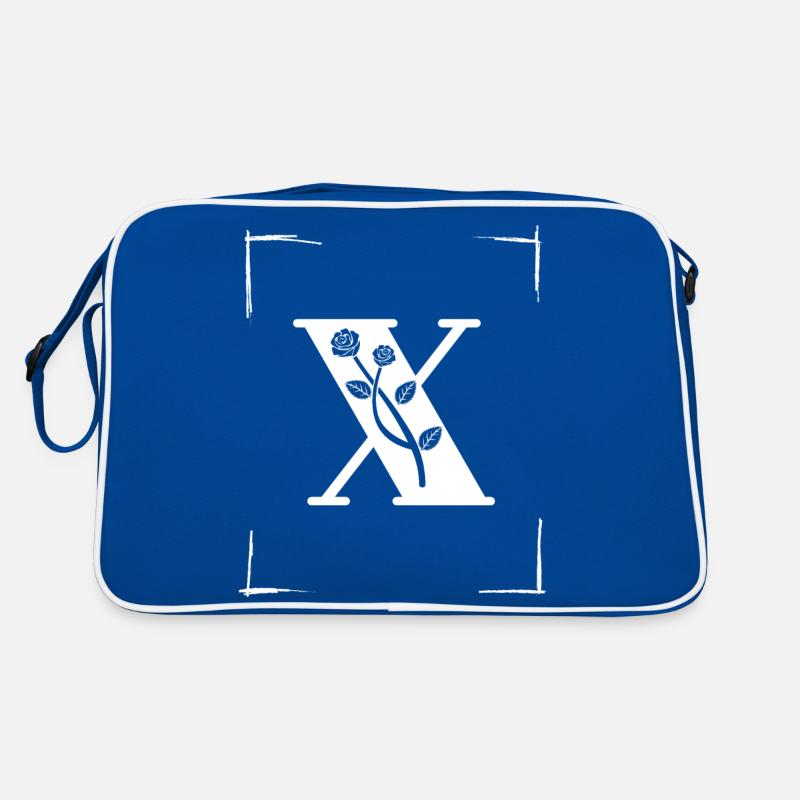 letter X initial Retro Bag