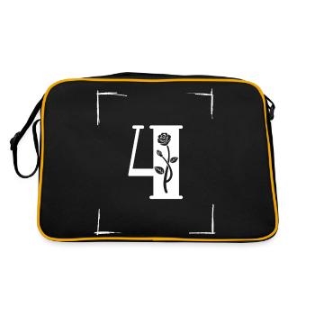 number 4 initial - Retro Bag - black/gold - Back
