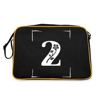 number 2 initial - Retro Bag - black/gold - Back