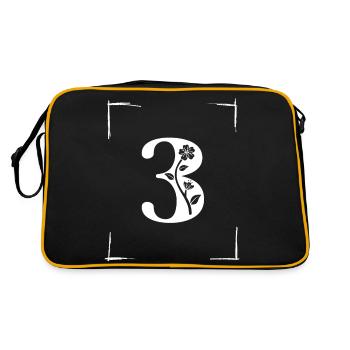 number 3 initial - Retro Bag - black/gold - Back