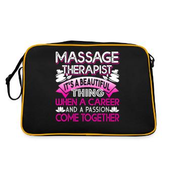 Massage Therapist Massage Therapist Jobs - Retro Bag - black/gold - Back