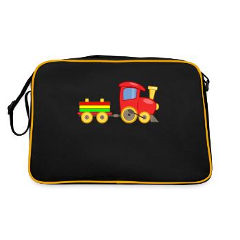 Train pour tout-petits J’aime Trains juste un garçon qui aime - Sac Retro - noir/or - Dos