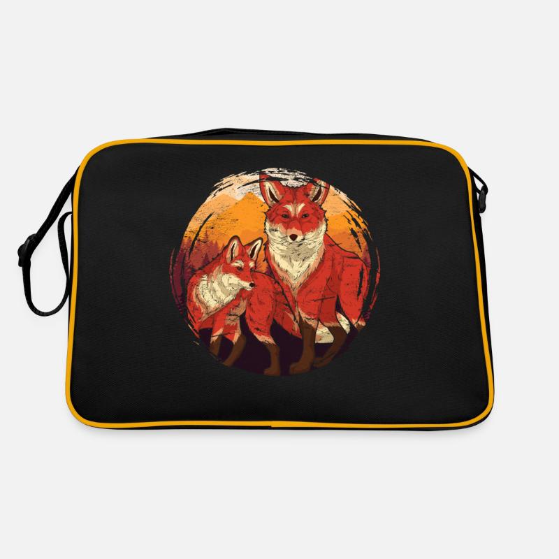 Forest Animal Nature Gift Sunset Fox Sac Retro