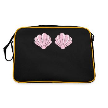 Mermaid Lovers Drôle Halloween Coquillages Mer - Sac Retro - noir/or - Dos