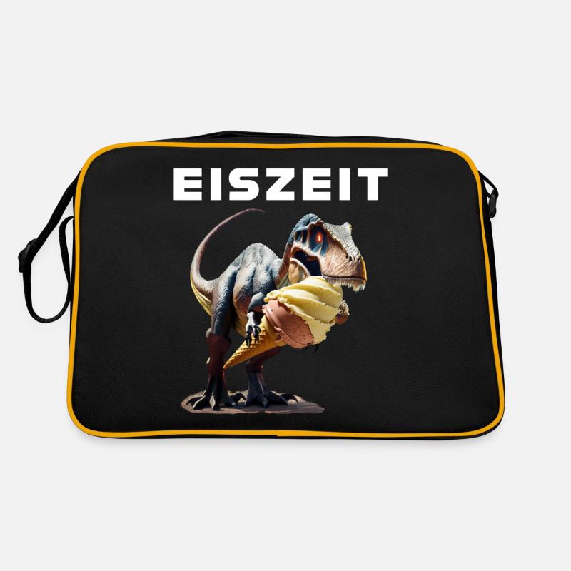 Eiszeit mit Dinosaurier Retro Tasche
