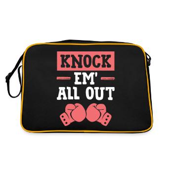 knock out boxes - Retro Tasche - Schwarz/Gold - Hinten