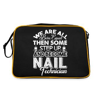 Nail Technician Become Nail Tech - Retro Bag - black/gold - Back