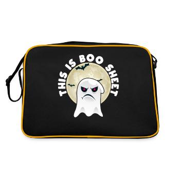 C’est Boo Sheet Ghost Funny Halloween Spooky - Sac Retro - noir/or - Dos