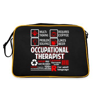 Occupational Therapist Occupational Therapist Work - Retro Bag - black/gold - Back