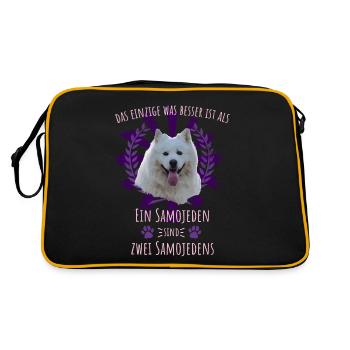 Deux Samoyèdes valent mieux qu’un - Sac Retro - noir/or - Dos