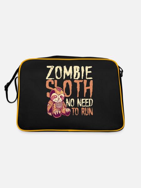 Zombie Sloth: No Need to Walk Desire - Retro Bag - black/gold - Back