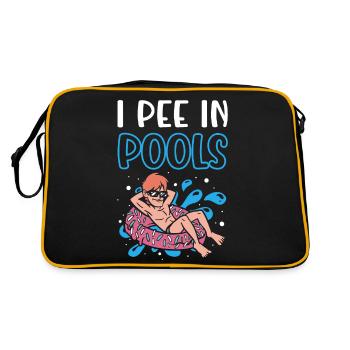Je fais dans les piscines drôle d’humour de natation - Sac Retro - noir/or - Dos