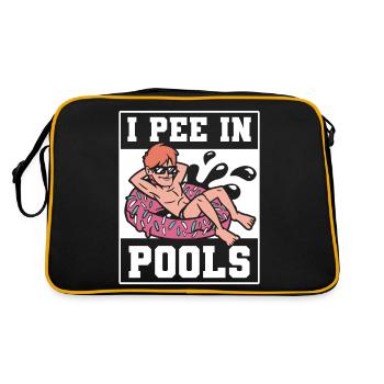 C’est drôle, je fais en nageant dans les piscines humour - Sac Retro - noir/or - Dos
