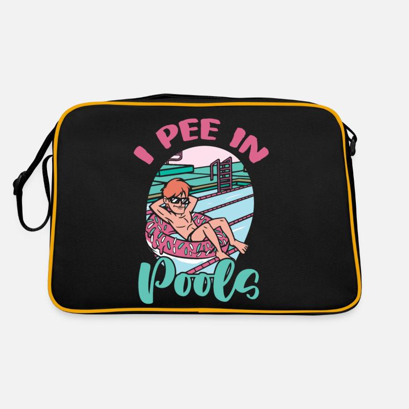 Je fais dans les piscines publiques drôle Sac Retro