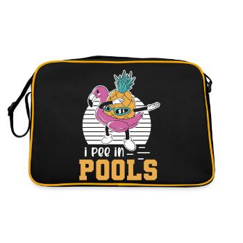 Je fais dans les piscines Natation Jogue Drôle - Sac Retro - noir/or - Dos
