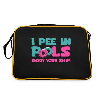 Drôle de blague de natation, je rose dans les piscines - Sac Retro - noir/or - Dos
