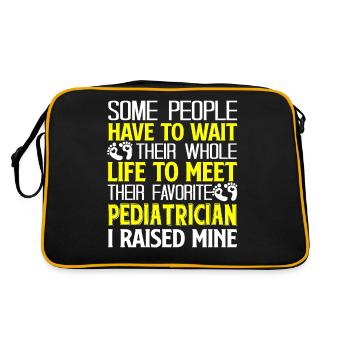 Pediatrician Pediatrician Parent I Raised Mine - Retro Bag - black/gold - Back