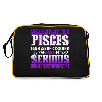 Pisces This Pisces Has Anger Issues - Retro Bag - black/gold - Back