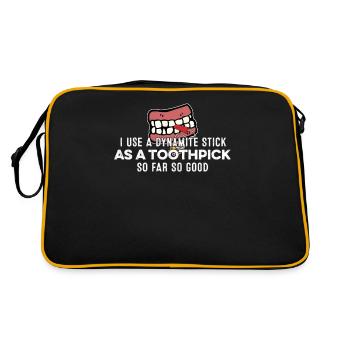 J’utilise un bâton de dynamite comme jeu de mots de rappeur cure-dent - Sac Retro - noir/or - Dos