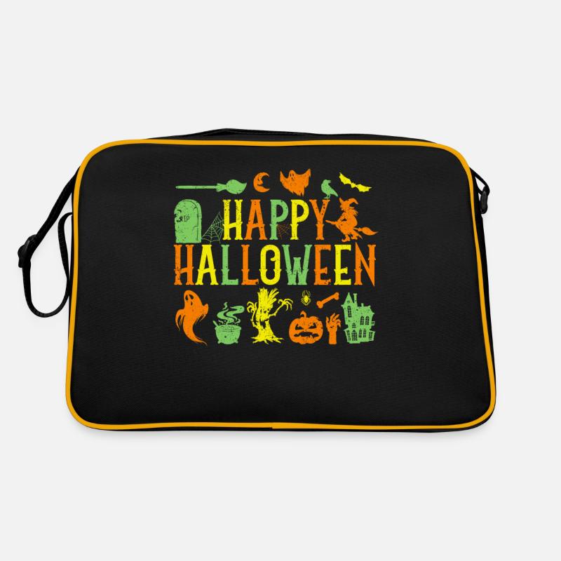 Happy Halloween Creepy Ghosts Witch Spider Retro Bag