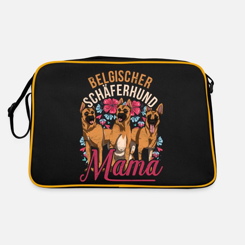Belgischer Schäferhund Mama Muttertag Malinois Retro Tasche