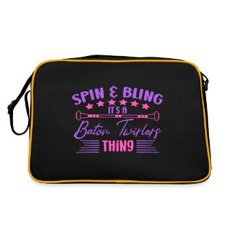 Baton Twirling Spin & Bling A Baton Twirling Thing - Sac Retro - noir/or - Dos