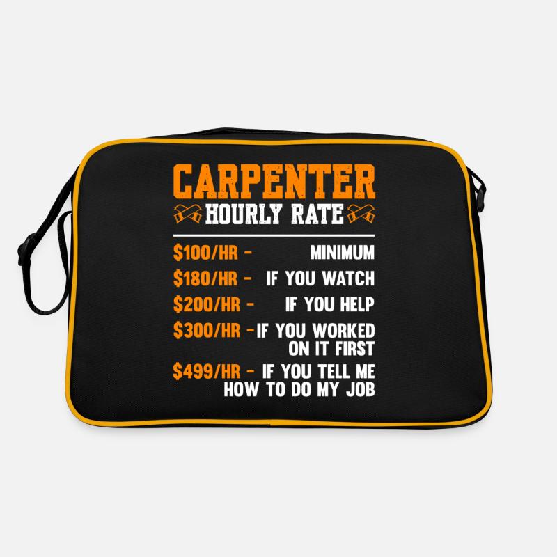 Carpenter Hourly Rate Retro Tasche
