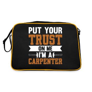 Put Your Trust On Me I'm A Carpenter - Retro Bag - black/gold - Back