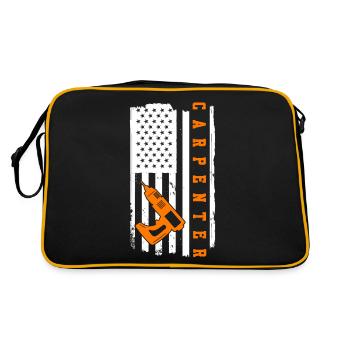 Carpenter Flag USA Carpenter - Retro Bag - black/gold - Back