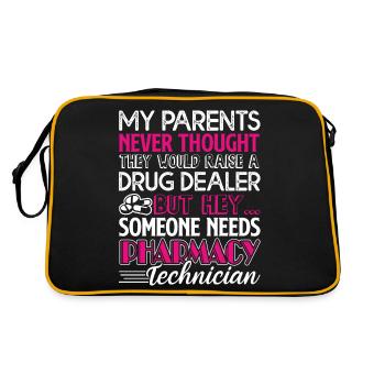 Pharmacy Technician Need Pharmacy Technician - Retro Bag - black/gold - Back