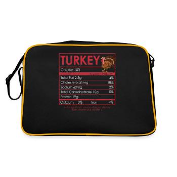 Drôle de Thanksgiving Day Food Turkey Diet - Sac Retro - noir/or - Dos