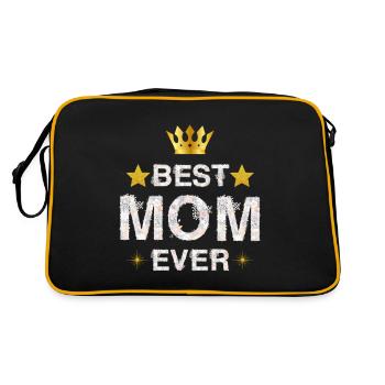 FLEUR MEILLEURE MAMAN DE TOUS LES TEMPS - JOYEUSE FÊTE DES MÈRES - Sac Retro - noir/or - Dos