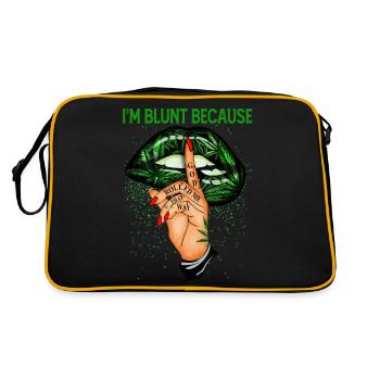ImBluntParce que GodRolledMeThatWay - Sac Retro - noir/or - Dos