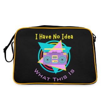 Je n’ai aucune idée de ce que c’est que la radio rétro des années 70 des années 80 - Sac Retro - noir/or - Dos