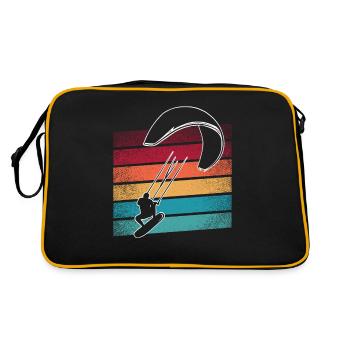 Kitesurfer Kiteboard Kitesurfing Kitesurf - Sac Retro - noir/or - Dos